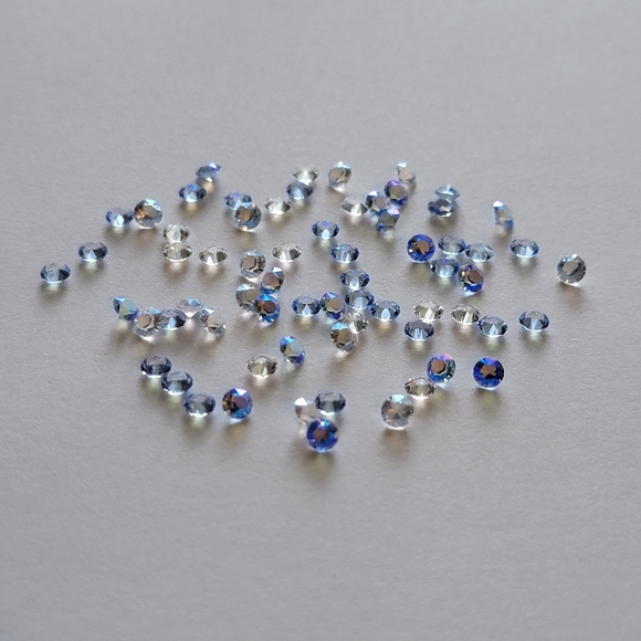 Origami Owl Stardust 5mm Crystals - mixed lot of blue and clear (67 total) - Picture 2 of 3